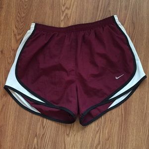 Maroon Nike shorts